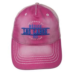 Property of Mexico Los Cabos BCS Baseball Cap Pink One Size Adjustable Pier27